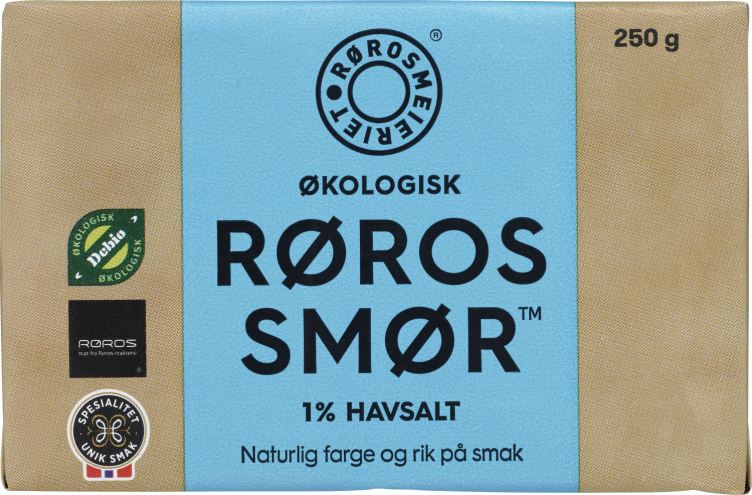 Røros Smør 1% Salt 250g Øko Rørosmeieriet
