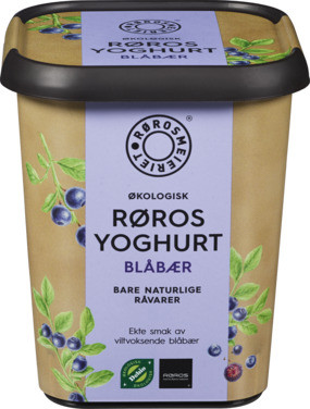 Øko Røros Yoghurt Blåbær Beger 500g Rørosmeieriet