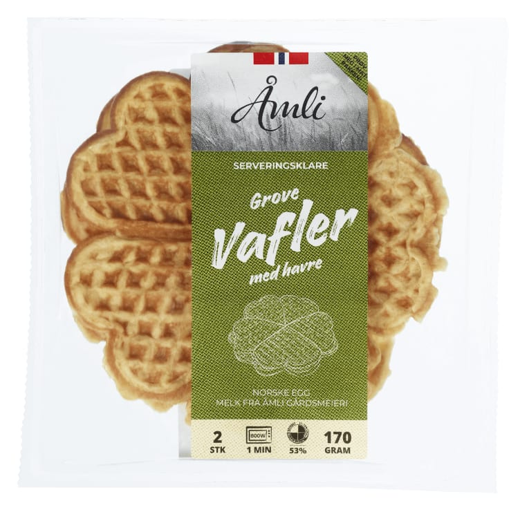 Vafler Grove m/Havre 2stk 170g Åmli