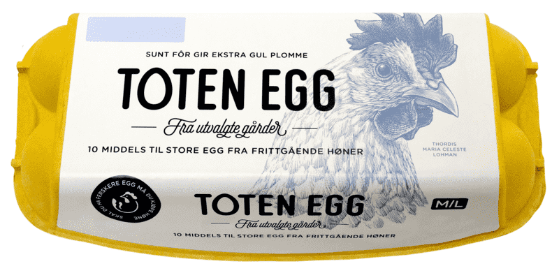 Toten Egg fra Frittgående Høner 10pk M/L