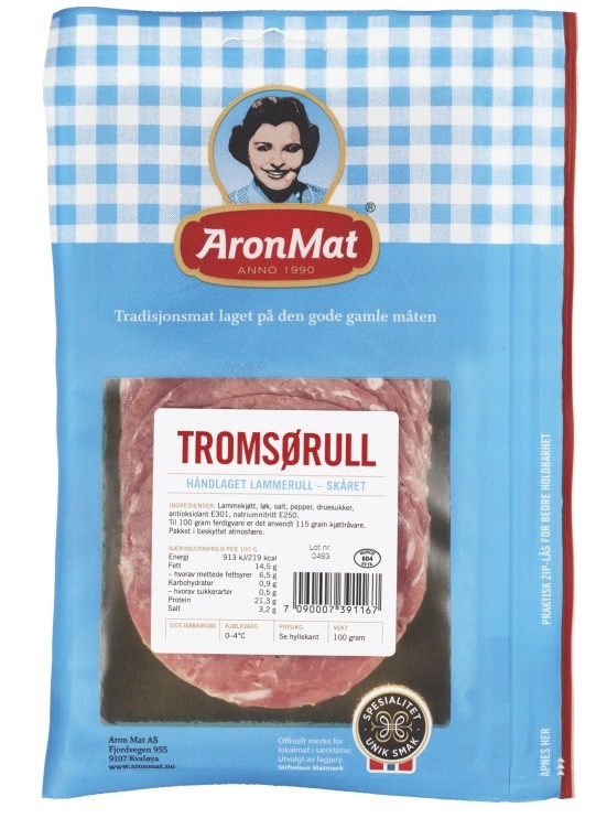 Tromsørull Lam skivet 100g Aron Mat
