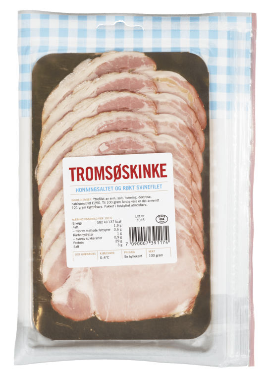 Tromsøskinke skivet 100g M Ziplås Aronmat
