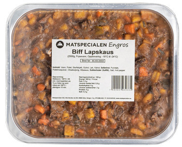 Biff Lapskaus, 2500g, Frossen, Matspecialen Engros