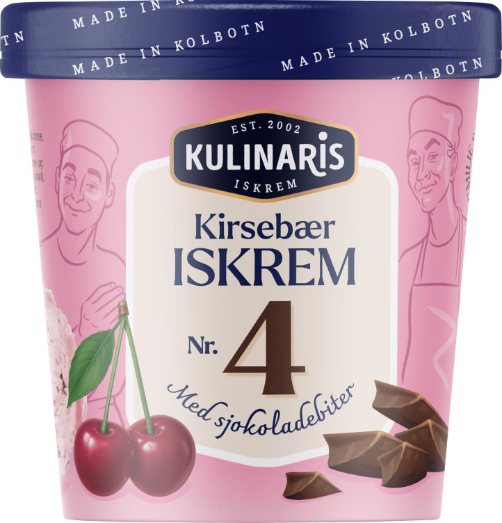 Kulinaris Iskrem Kirsebær m/Sjokoladebiter 0,5l