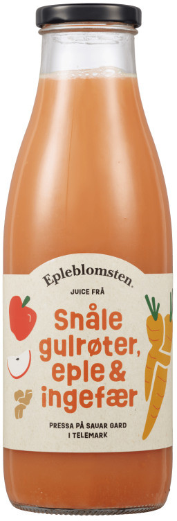 Gulrot&Eplemost m/Ingefær 0,75l Epleblomsten