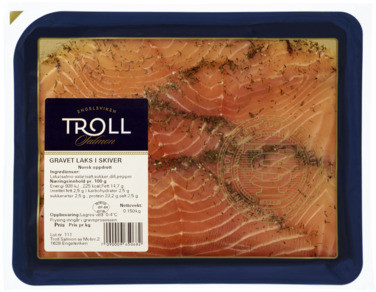 Gravet Laks i Skiver 150g Troll