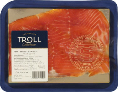 Røkt Ørret i Skiver 100g Troll