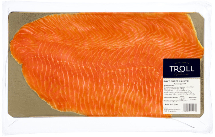 Ørret Røkt skivet 500g Troll