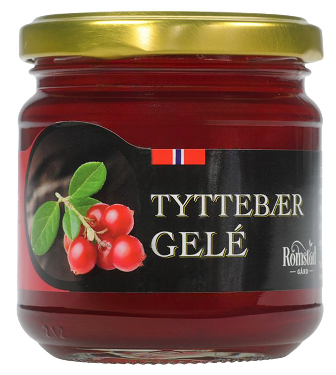 Tyttebærgele 240g Romstad Gård