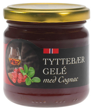 Tyttebærgele med Cognac 240g Romstad Gård