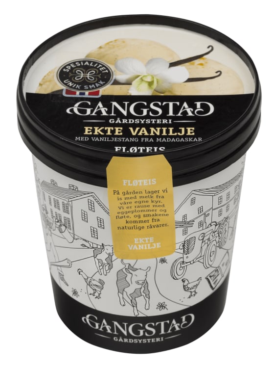Gangstad Fløteis Ekte Vanilje 0,5l