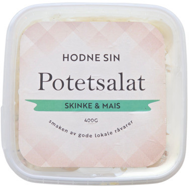 Hodne Sin Potetsalat med Skinke og Mais Gorines