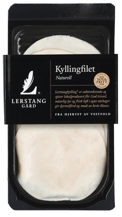 Kyllingfilet Naturell skivet 100g Lerstang