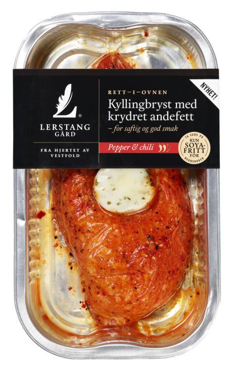 Kyllingbryst Pepper&Chili 240g Lerstang
