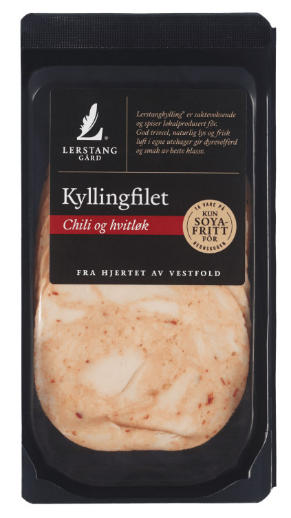Kyllingfilet Chili skivet 100g Lerstang