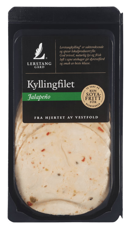 Kyllingfilet Jalapeno skivet 100g Lerstang