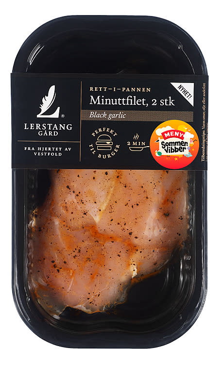 Kyllingminuttfilet Black Garlic 200g Lerstang