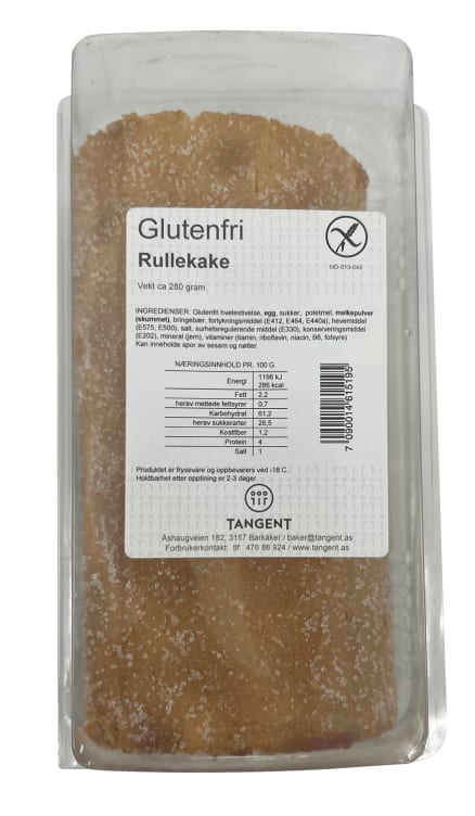 Rullekake glutenfri 280g Tangent