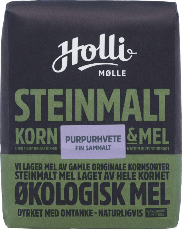 Hvetemel Sammalt Fin Purpurhv Øko 1kg Holli Mølle