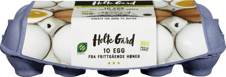 Egg Økologisk 10stk 690g Holte