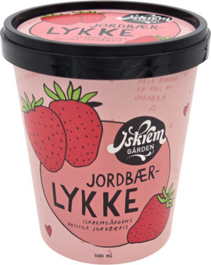 Iskremgarden Jordbærlykke 0,5L Iskremgården