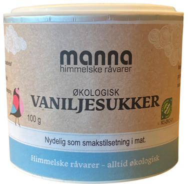 Vaniljesukker, 100 g, økologisk, Manna
