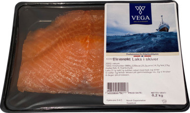 Einerrøket Laks Skivet 200g Vak