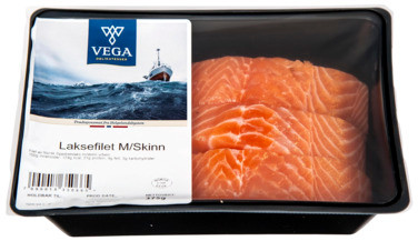 Laksefilet m/Sk Fersk 375g i Map