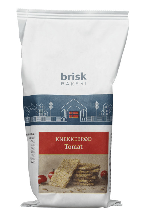 Knekkebrød m/Tomat Gl.Fri 150g Brisk