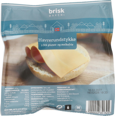 Naturlig Gluten og Laktosefri Havre Rundstykker