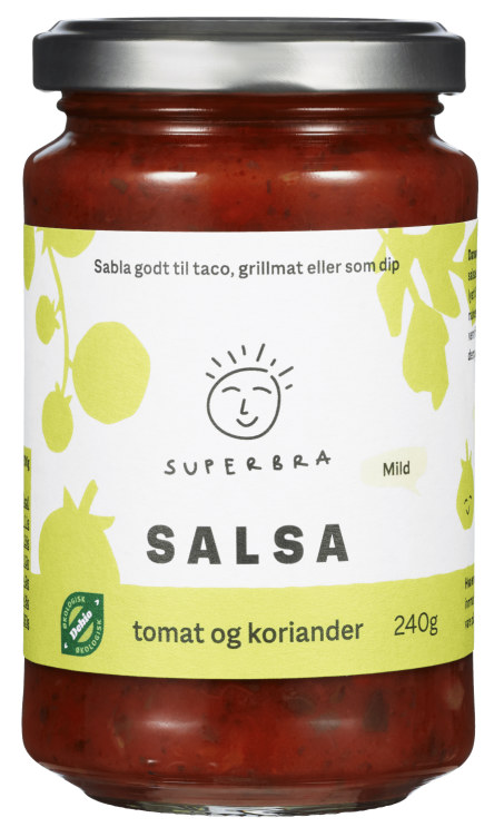 Salsa Mild Tomat&Kor. Økol 240g Superbra
