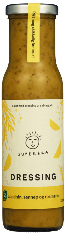 Dressing Appelsin Økologisk 250ml Superbra