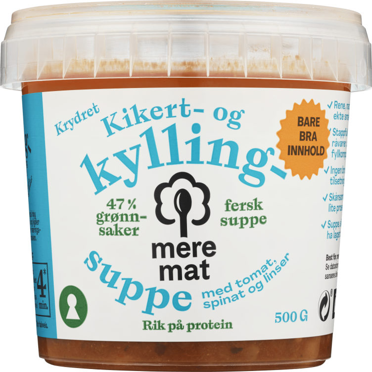 Kikert&Kylling Suppe 500g Mere Mat