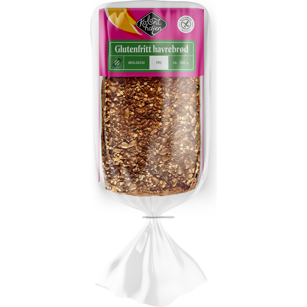 Ferskt glutenfritt havrebrød Økologisk 550g Kolonihagen