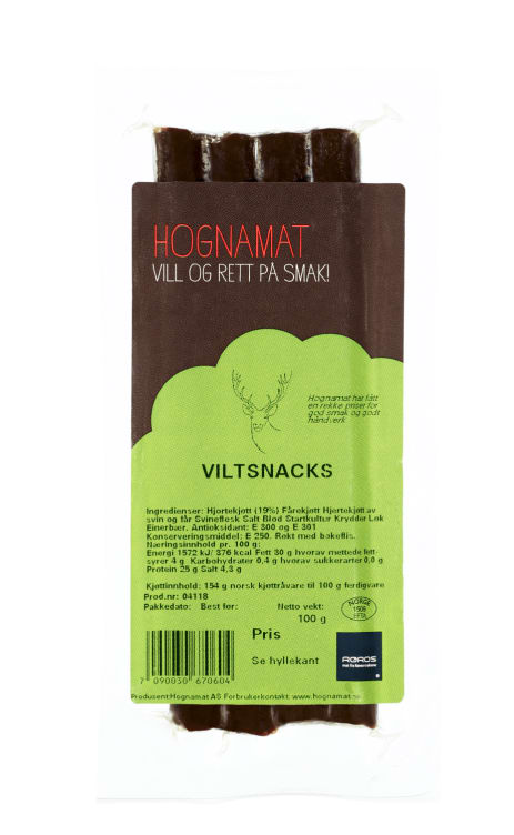 Viltsnacks m/Einerbær 100g Hogna