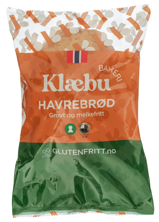 Havrebrød Grovt glutenfri 500g Klæbu