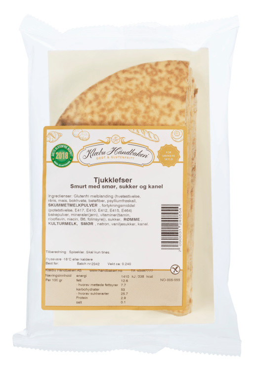 Tjukklefser glutenfri 2stk 240g Klæbu