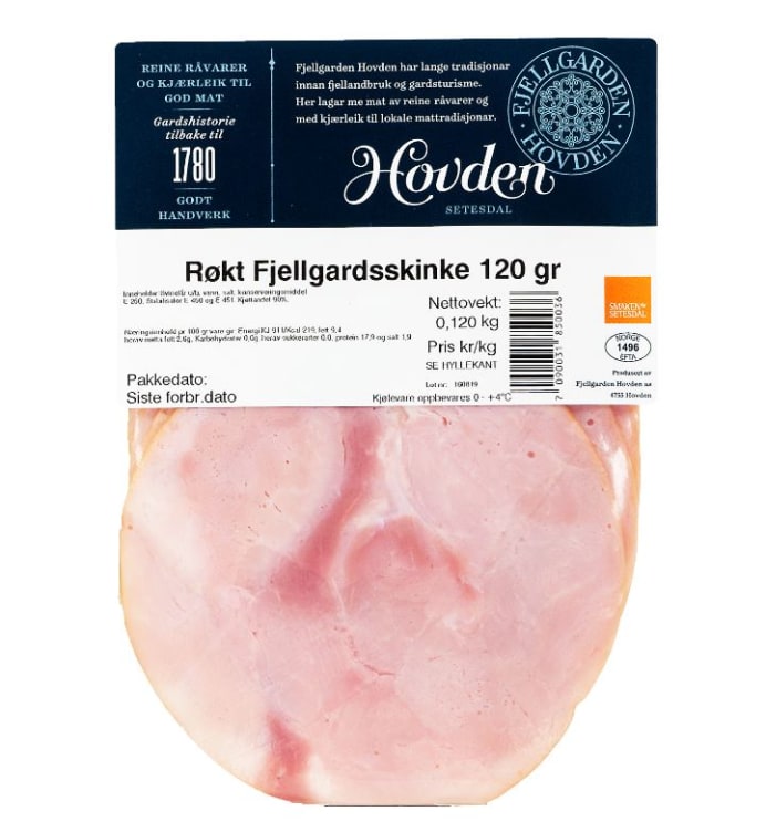 Fjellgardsskinke Røkt 120g Hovden