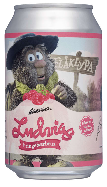 Bringebærbrus 0,33l boks Ludvigs