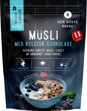 Musli Belgisk Sjokolade fra den Sorte Havre