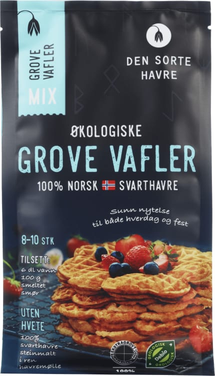 Vafler Grove Av Svarthavre Økol.8stk Dsh