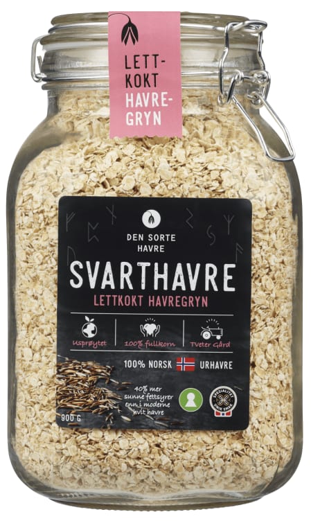 Svarthavregryn Lettkokte 900g Den Sorte Havre