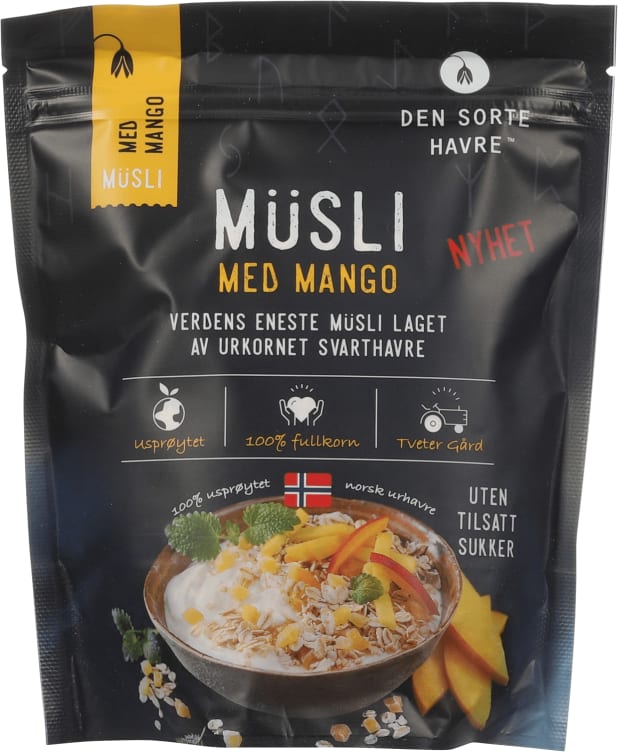 Musli m/Mango 400g Den Sorte Havre