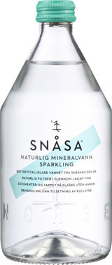 Snåsa Naturlig Mineralvann med Kullsyre Glass