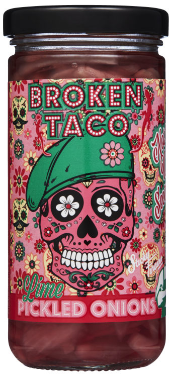 Pickled Onions Raspberry Lime 226g Broken Taco