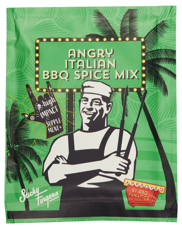 Angry Italian Bbq Spice Mix 25g Sticky Fingers