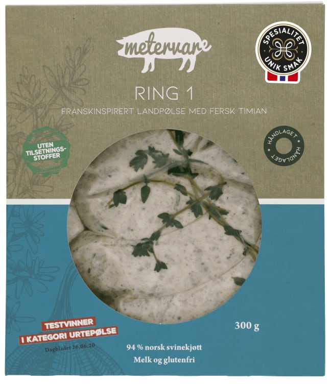 Ring-1 Fransk Landpølse 300g Metervare