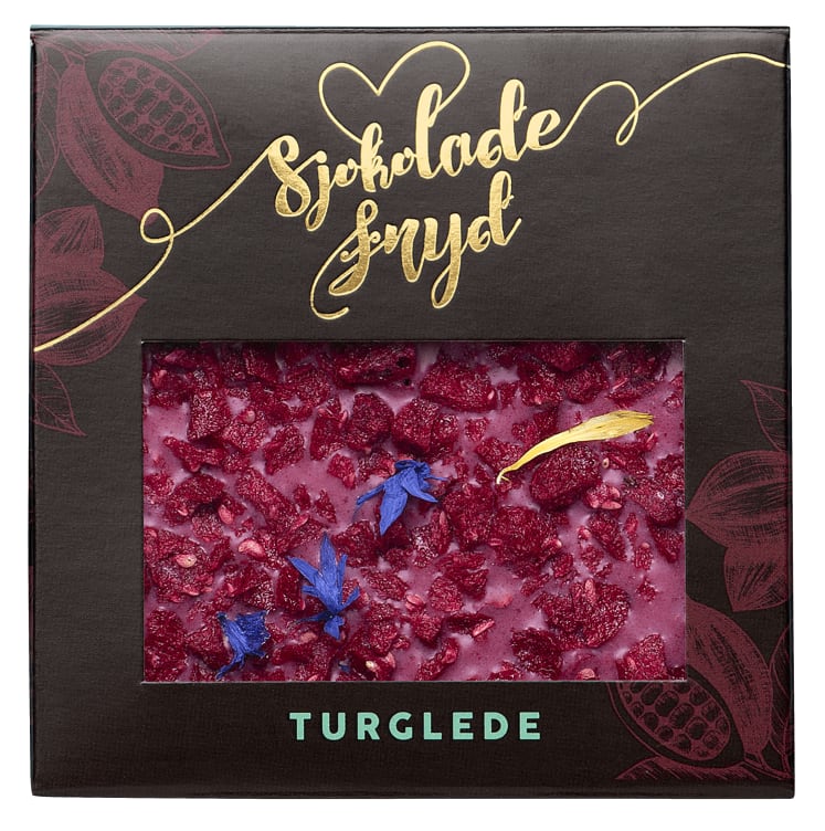 Bringebærsjokolade Turglede 65g Jentene På Tunet