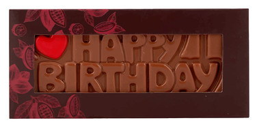 Sjokoladeplate m/Tekst - Happy Birthday