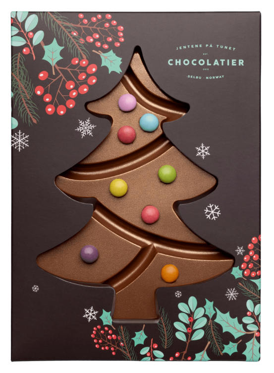 Juletre m/Hasselknas 85g Sjokoladefryd